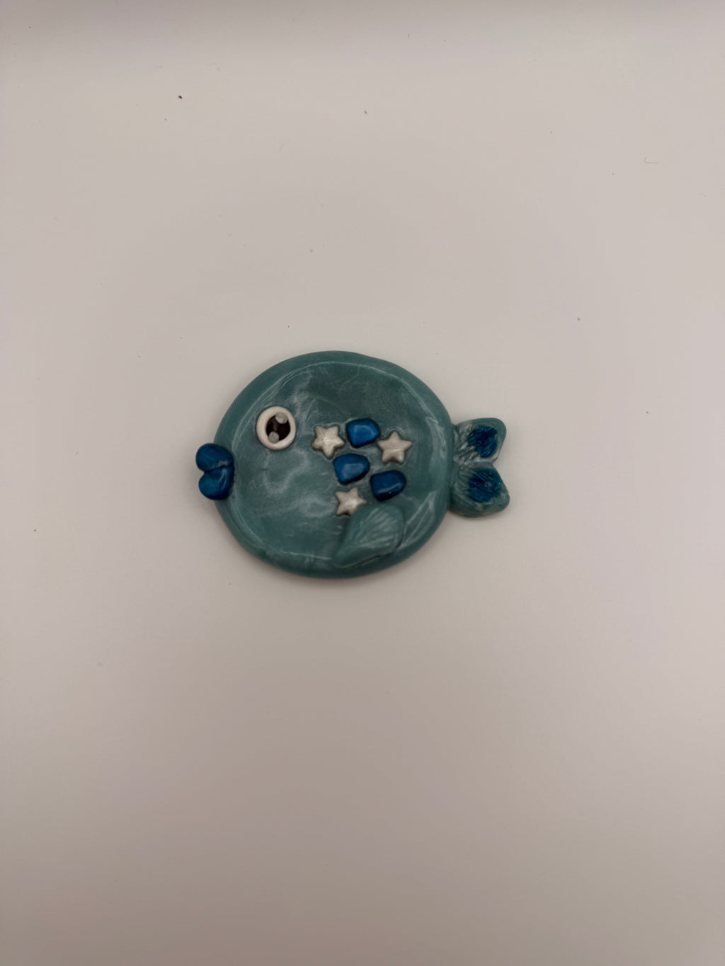 Blue Shimmer Fish Worrystone