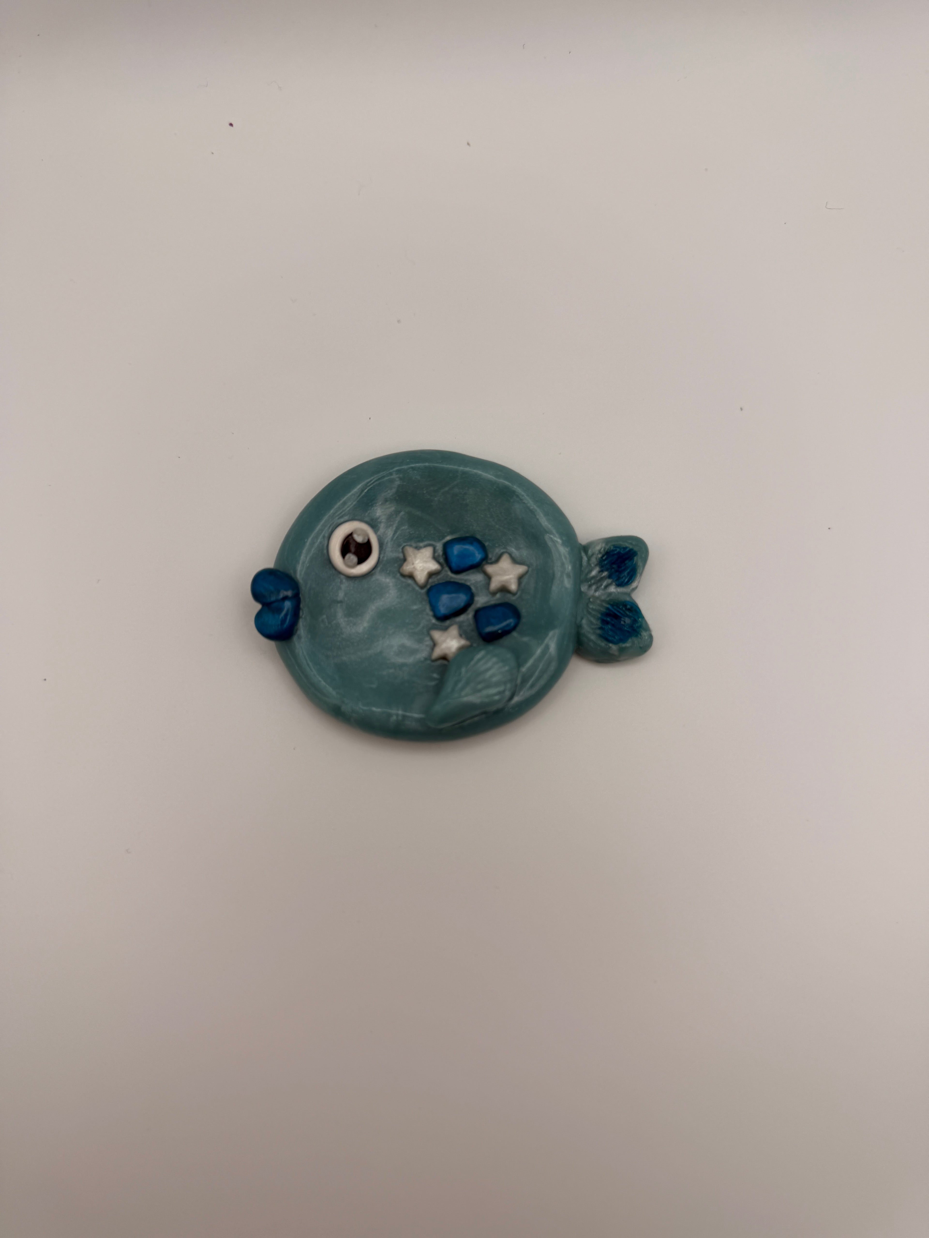 Blue Shimmer Fish Worrystone