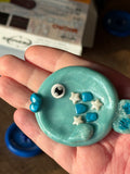 Blue Shimmer Fish Worrystone